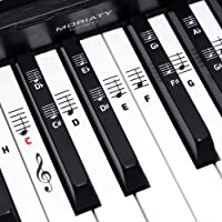 MORIATY® Pegatinas para piano y teclado para 49- 61- 76- 88 teclas + escuela de piano- juego completo de pegatinas para…